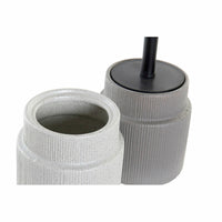 Toilettenbürste DKD Home Decor Hellgrau Dunkelgrau Stahl Steingut Scandi 10 x 10 x 39 cm (2 Stück)