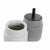 Toilettenbürste DKD Home Decor Hellgrau Dunkelgrau Stahl Steingut Scandi 10 x 10 x 39 cm (2 Stück)