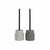 Toilettenbürste DKD Home Decor Hellgrau Dunkelgrau Stahl Steingut Scandi 10 x 10 x 39 cm (2 Stück)