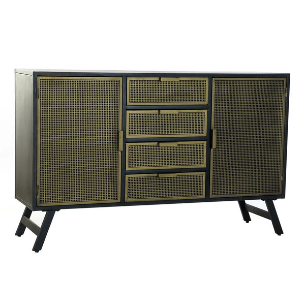 Anrichte DKD Home Decor 8424001820504 Schwarz Gold Metall (144,5 x 42 x 91,5 cm)