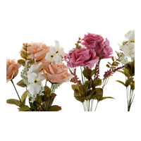 Deko-Blumen DKD Home Decor Weiß Orange Rosa Pfirsich 17 x 17 x 44 cm (4 Stück)