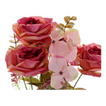 Deko-Blumen DKD Home Decor Weiß Orange Rosa Pfirsich 17 x 17 x 44 cm (4 Stück)