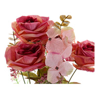 Deko-Blumen DKD Home Decor Weiß Orange Rosa Pfirsich 17 x 17 x 44 cm (4 Stück)