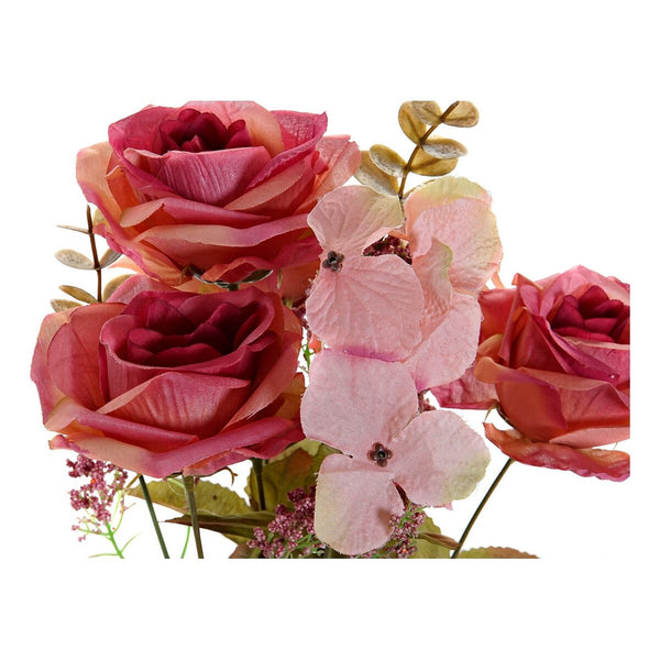 Deko-Blumen DKD Home Decor Weiß Orange Rosa Pfirsich 17 x 17 x 44 cm (4 Stück)