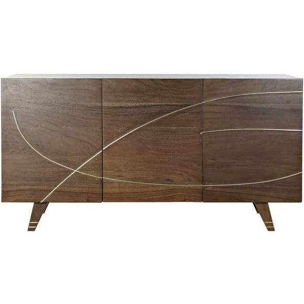 Anrichte DKD Home Decor Dunkelbraun Akazienholz 145 x 41 x 76 cm