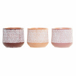 Blumentopf DKD Home Decor Braun Terrakotta Koralle (14 x 14 x 12.4 cm) (3 pcs)