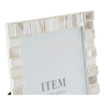 Fotorahmen DKD Home Decor Weiß Metall Perlmutt