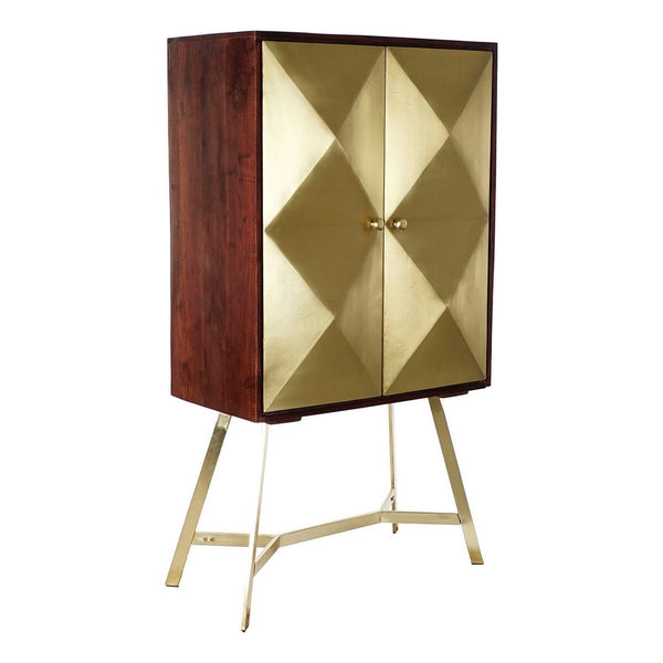 Anrichte DKD Home Decor Gold Dunkelbraun Akazienholz Mango-Holz 84 x 43 x 156,5 cm