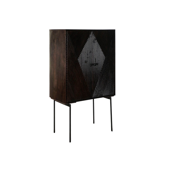 Anrichte DKD Home Decor Schwarz Dunkelbraun Metall Mango-Holz 84 x 43 x 153,5 cm