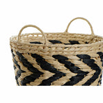 Korb-Set DKD Home Decor Schwarz Hellbraun Naturfaser (3 Stücke) (3 Stück)