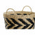 Korb-Set DKD Home Decor Schwarz Hellbraun Naturfaser (3 Stücke) (3 Stück)