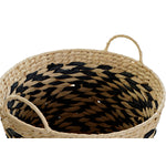 Korb-Set DKD Home Decor Schwarz Hellbraun Naturfaser (3 Stücke) (3 Stück)