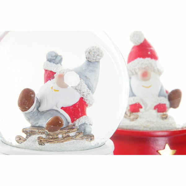 Weihnachtsbaumkugel DKD Home Decor Harz Kristall Weihnachtsmann (2 pcs) (9.5 x 9.5 x 13.5 cm)