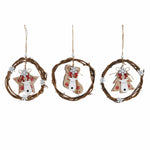 Weihnachtsschmuck DKD Home Decor Holz (3 pcs) (14 x 1 x 18 cm)