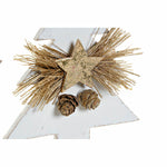 Weihnachtsschmuck DKD Home Decor Herz Baum Gold Holz Schnur Stern Weiß (12 x 3 x 12 cm) (3 Stück)