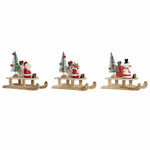 Weihnachtsschmuck DKD Home Decor Holz Weihnachtsmann (14 x 6 x 13 cm) (3 pcs)