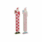 Adventskalender DKD Home Decor Holz Weihnachtsmann (2 pcs) (14 x 7 x 64 cm)