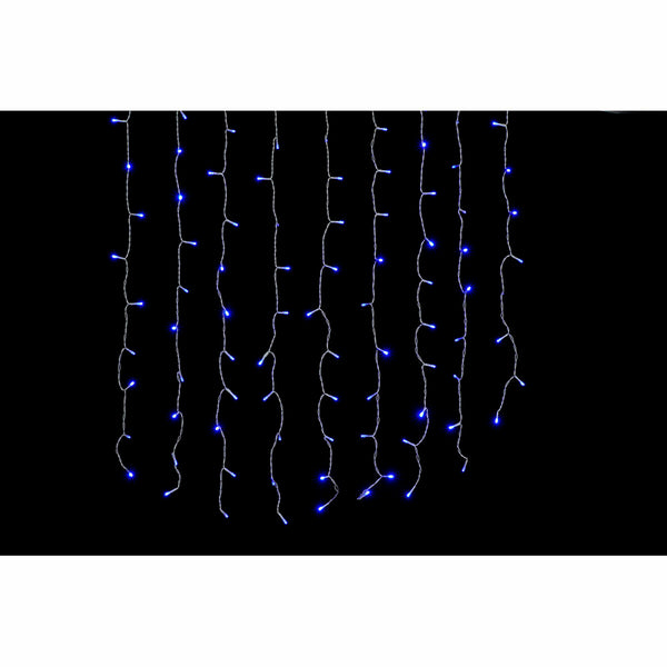 LED-Lichtvorhang DKD Home Decor Blau 100 x 1 x 100 cm