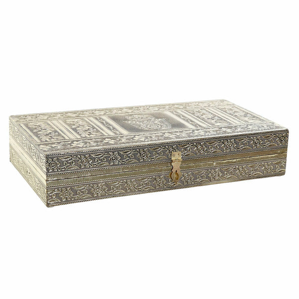 Box-Schmuckkästchen DKD Home Decor Holz Aluminium Araber Blume (1 pcs) (38 x 20 x 7.5 cm)