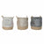 Korb für schmutzige Wäsche DKD Home Decor Beige Grau Hellbraun 39 x 39 x 41 cm 3 Stücke (3 Stück)
