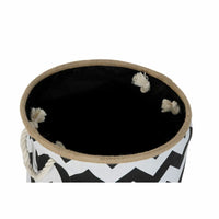 Dekorativer Korb DKD Home Decor Weiß Schwarz Jute