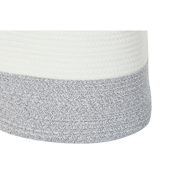 Korbsatz DKD Home Decor Weiß Schwarz Grau Senf (3 Stück)
