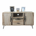 Anrichte DKD Home Decor Schwarz natürlich Metall Paulonia-Holz 120 x 41 x 65 cm