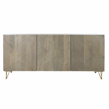 Anrichte DKD Home Decor   Grau Gold Metall Mango-Holz 160 x 45 x 75 cm
