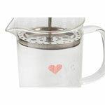 Teekanne DKD Home Decor Durchsichtig Edelstahl Silber Borosilikatglas (18 x 9.5 x 20.5 cm) (1 L)