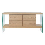 Anrichte DKD Home Decor   Durchsichtig Hellbraun Kristall Holz MDF 160 x 45 x 80 cm