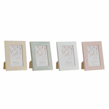 Fotorahmen DKD Home Decor Urban Kristall Beige Rosa Weiß grün PS (14,5 x 2 x 19,5 cm) (4 Stück)
