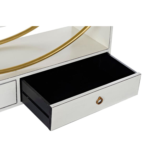 Regal DKD Home Decor 160 x 35 x 180 cm Gold Metall Weiß Pappel