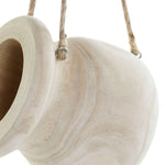 Blumentopf DKD Home Decor Braun Schnur Paulonia-Holz (16 x 16 x 53 cm)