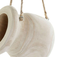 Blumentopf DKD Home Decor Braun Schnur Paulonia-Holz (16 x 16 x 53 cm)