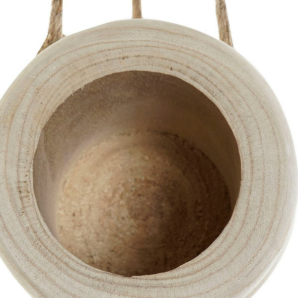 Blumentopf DKD Home Decor Braun Schnur Paulonia-Holz (16 x 16 x 53 cm)