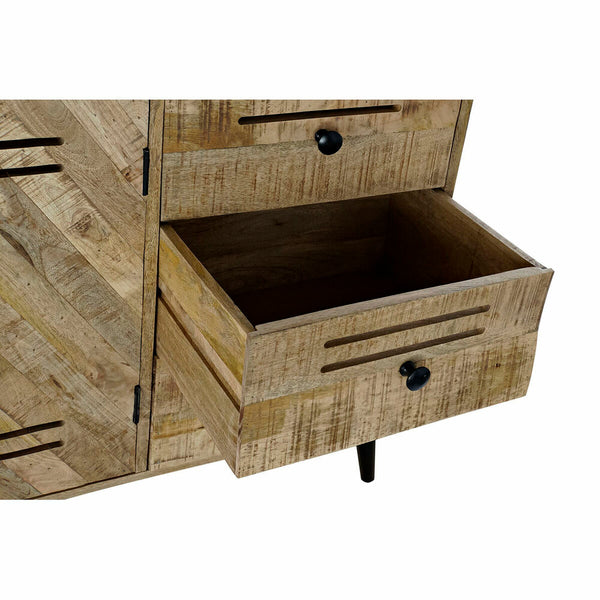 Anrichte DKD Home Decor   Schwarz Metall Mango-Holz 140 x 40 x 93 cm