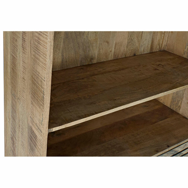 Regal DKD Home Decor Schwarz Metall Dunkelbraun Mango-Holz 100 x 40 x 180 cm
