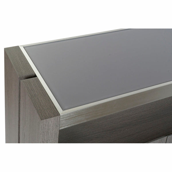 Anrichte DKD Home Decor   Grau Aluminium Kristall Eg Verre trempé 165 x 39 x 76 cm