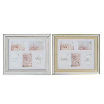 Fotorahmen DKD Home Decor Gold Silberfarben Aluminium Kristall polystyrol Traditionell 47 x 2 x 40 cm (2 Stück)