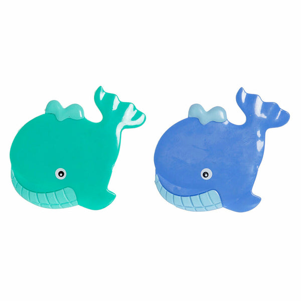 Badematte DKD Home Decor 11,5 x 1 x 10 cm Blau türkis Für Kinder PVC 10 cm (2 Stück)