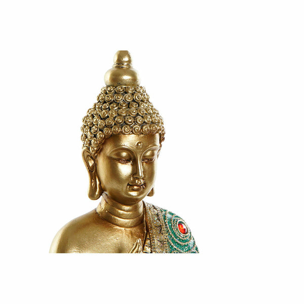 Deko-Figur DKD Home Decor Gold Buddha Harz Bunt Orientalisch (25 x 11 x 34 cm)