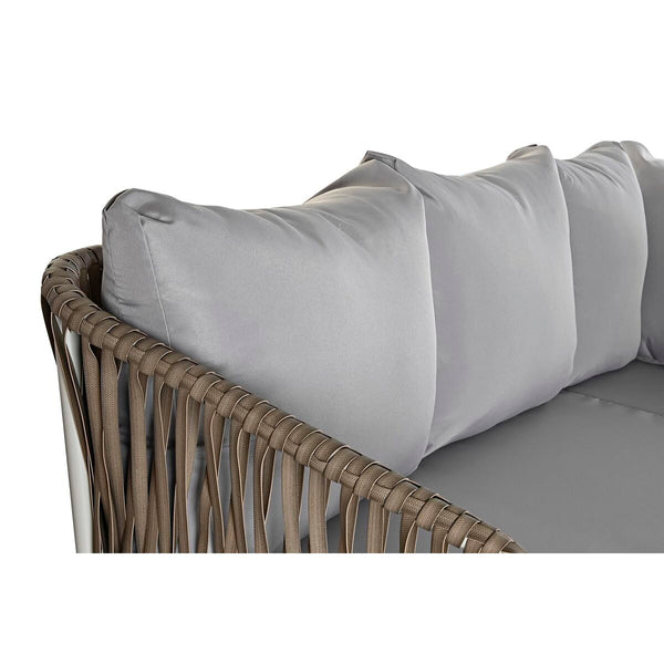 Gartenmöbel DKD Home Decor Weiß Hellbraun 190 x 190 x 70 cm