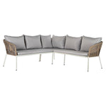 Gartenmöbel DKD Home Decor Weiß Hellbraun 190 x 190 x 70 cm