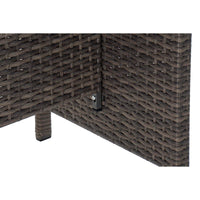 Gartenbank DKD Home Decor Kristall Grau Polyester Synthetischer Rattan Stahl Dunkelbraun (175 x 73 x 81 cm)