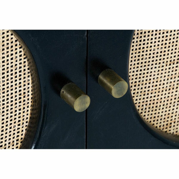 Anrichte DKD Home Decor   Schwarz natürlich Rattan Mango-Holz 150 x 40 x 65 cm