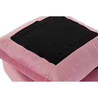 Fußstütze DKD Home Decor Rosa Polyester Moderne (55 x 55 x 30 cm)