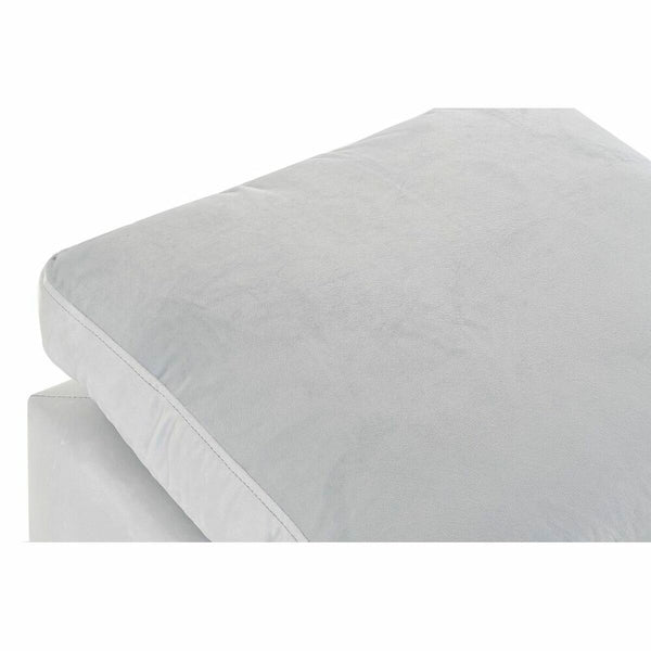 Fußstütze DKD Home Decor Holz Polyester Celeste Moderne (55 x 55 x 35 cm)