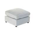 Fußstütze DKD Home Decor Holz Polyester Celeste Moderne (55 x 55 x 35 cm)
