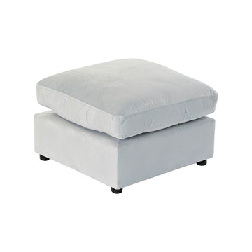 Fußstütze DKD Home Decor Holz Polyester Celeste Moderne (55 x 55 x 35 cm)