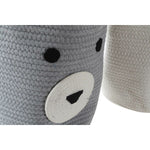 Dekorativer Korb DKD Home Decor Weiß Grau Für Kinder Bär 25 x 25 x 37 cm (2 Stück)